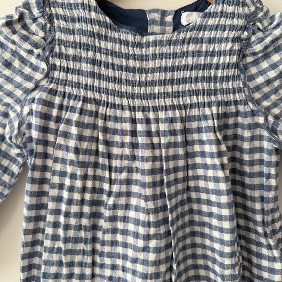 Zara Navy and White Checkered Tiered Dress 2/3 toddler - Picture 3 of 5